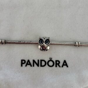 Authentic Pandora Charm - Sparkling Owl